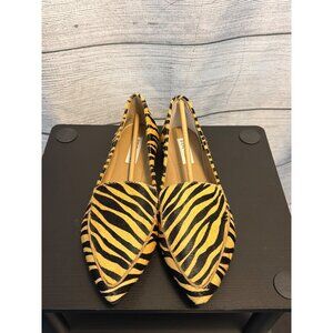NWOB Steve Madden Zebra Stripe Pointed-Toe Loafers Size 9.5